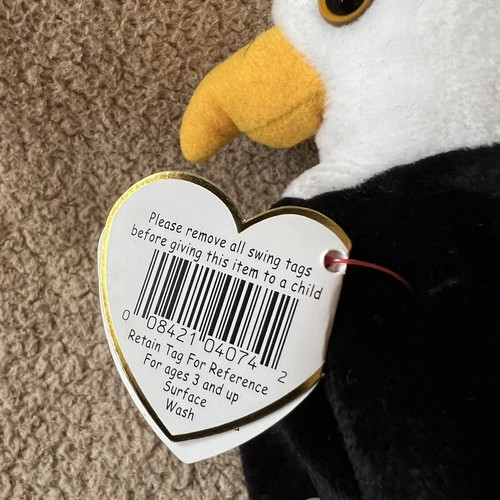 TY Beanie Baby Collection Baldy The Eagle Retirado 1996 PE # 4074 De Colección - Imagen 9 de 10