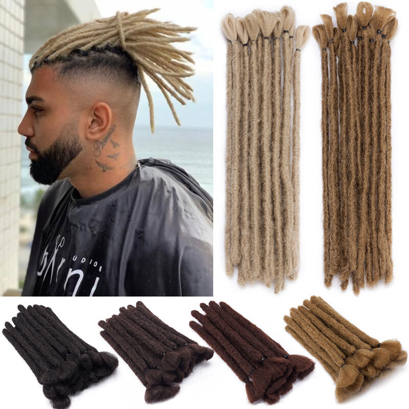 Afro 1-5 Packs Men's Dreadlocks Crochet Braided Dreads Loc