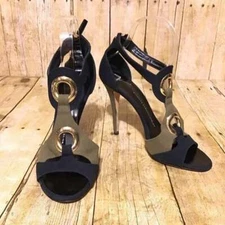 Giuseppe Zanotti Canvas Grommet Heels 38