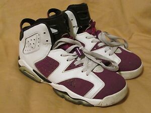 Nike Air Jordan Rétro 6 Blanc/Raisins/Rose / Noir 543390-127 Taille 6Y Jeunesse | eBay