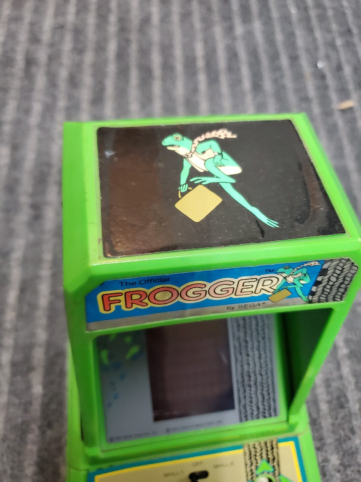 Vtg SEGA COLECO 1982 Frogger Tabletop Mini Arcade Game Works No Battery Cover HRI Day India
