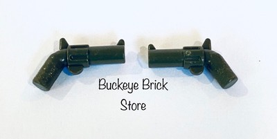 LEGO Lot of 2 Dark Bluish Gray Western Minifigure Pistols