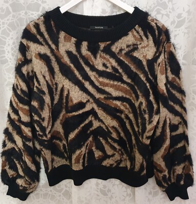 Taifun Jaquard Pullover flauschig gemustert Neu Gr. 42