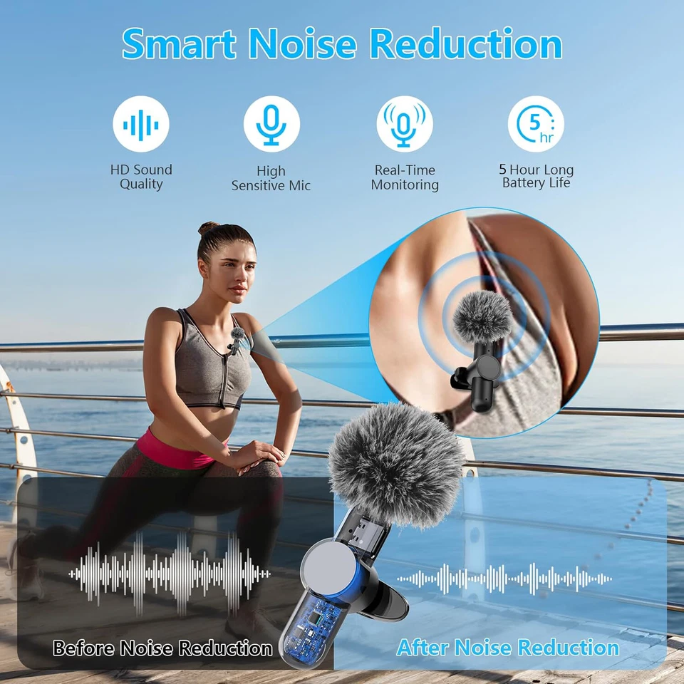 Mini Steckmikrofon Wireless Lavalier-Mikrofon Plug & Play Kabellos USB Mikrofone - Bild 4 von 4