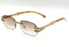 Clear Eye Glasses Women Silver Frame Vintage Bling Diamond Elegant Shades Female