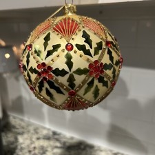 katherines collection glass ornament Holly Berry