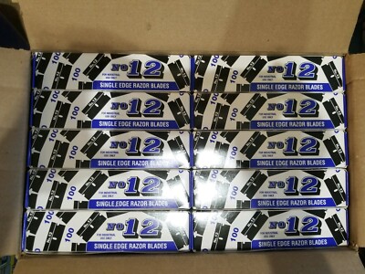 5000 .012 #12 Single Edge Steel Razor Blades USA - Rare -Double Honed & Stropped