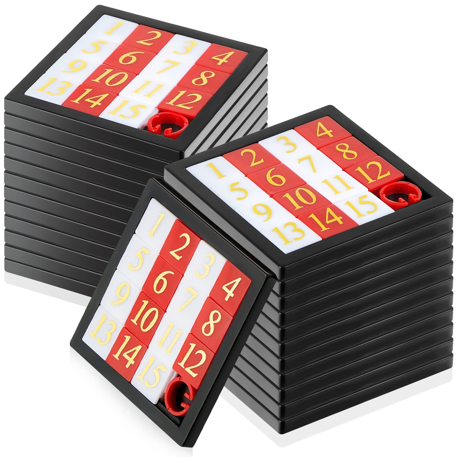 24 Pcs 15 Puzzle Number Puzzle Slide Puzzle Sliding Puzzle Brain Teaser Puzzl...