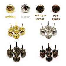 25/100pcs Upholstery Nail Wine Jewelry Box Sofa Shoe Door Decorative Tacks Studs