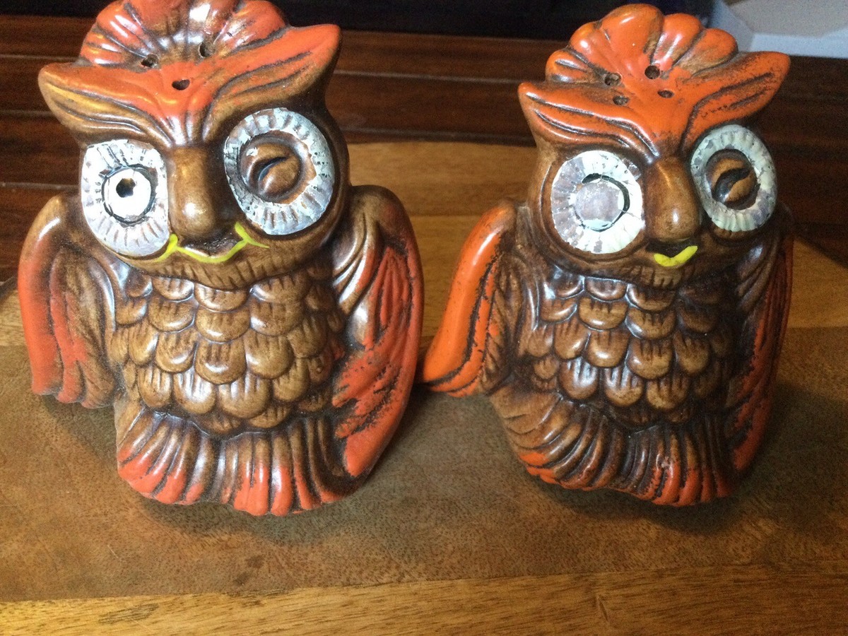 Vintage Set Of 1960's Large Winking Owls Salt& Pepper Shakers | eBay