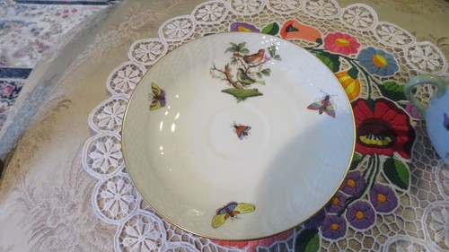 Herend Rothschild Bird: Juego de sopa y platillo crema, 1716 RO, - Imagen 2 de 6