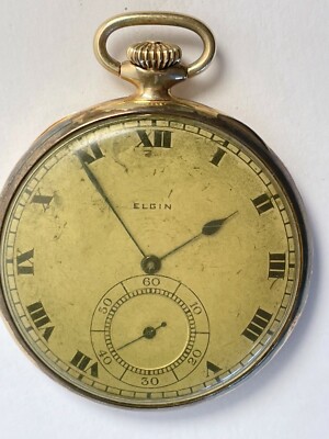 Elgin 14k Pocket Watch G M Wheeler 17J Wadsworth model #4