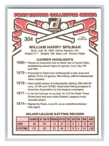 1981 Donruss - Pick One - Fill Your Set - #201-#400 - Picture 193 of 363