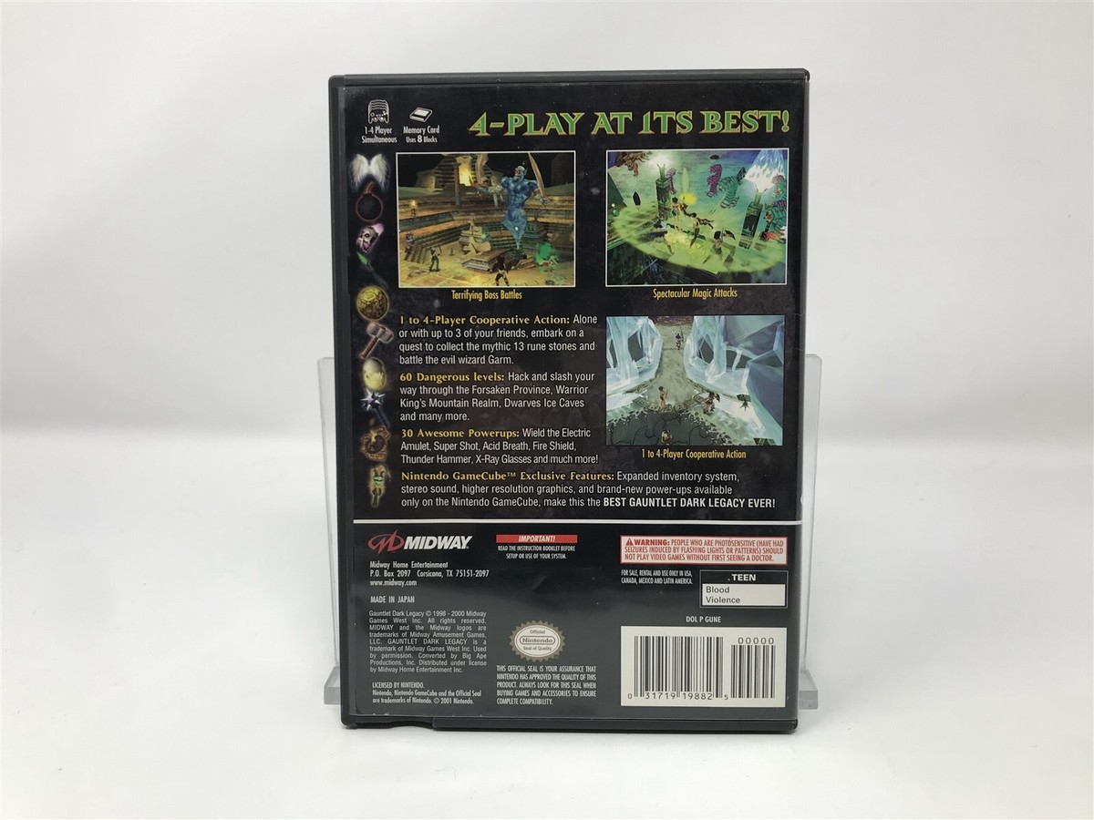 Gauntlet: Dark Legacy - Nintendo Gamecube GC - Complete In Gauntlet: Dark Legacy - Nintendo Gamecube GC - Complete In