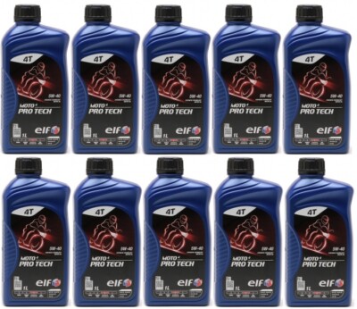Elf Moto 4 Pro Tech 5W-40 4T Motorrad Motoröl 10x 1l = 10 Liter