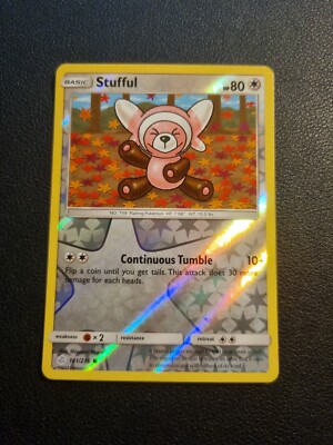 REVERSE HOLO Pokemon Sun & Moon Cosmic Eclipse TCG Card Stufful 181/236