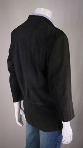Gianni Versace Vintage 80s 90s Baggy Suede Leather Shawl Blazer Jacket~ Medium - Picture 6 of 8