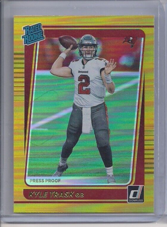 2021 Donruss Gold Premium Press Proof Kyle Trask RC