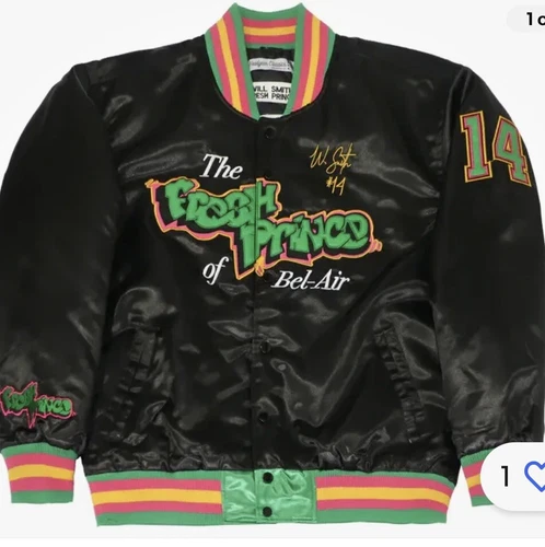 Men's Headgear Classics.  The Fresh Prince of Bel Air Jersey Satin Jacket  S.7XL video thumbnail