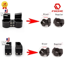 CNC 31/33/35/37-55mm Fork Replacement Clip ons Handlebar Clamp Normal/Raise CNC