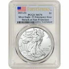 2021-S Silver Eagle PCGS MS 70 First Strike San Francisco Emergency Issue Type 1