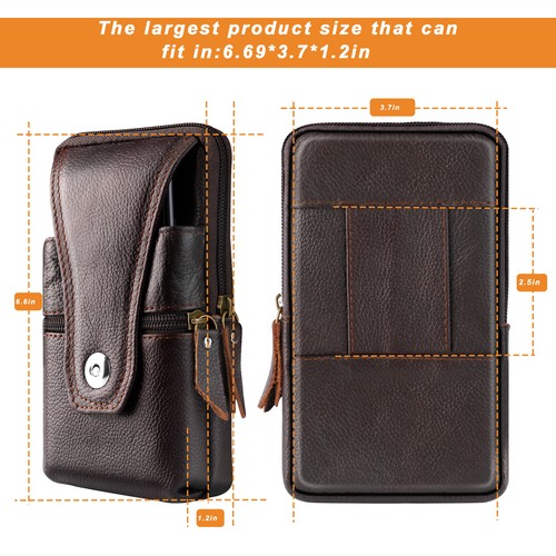 Cell Phone Waist Belt Holster Loop Pack Bag PU Leather Pouch Wallet Case Cover - 第 75/77 張圖片