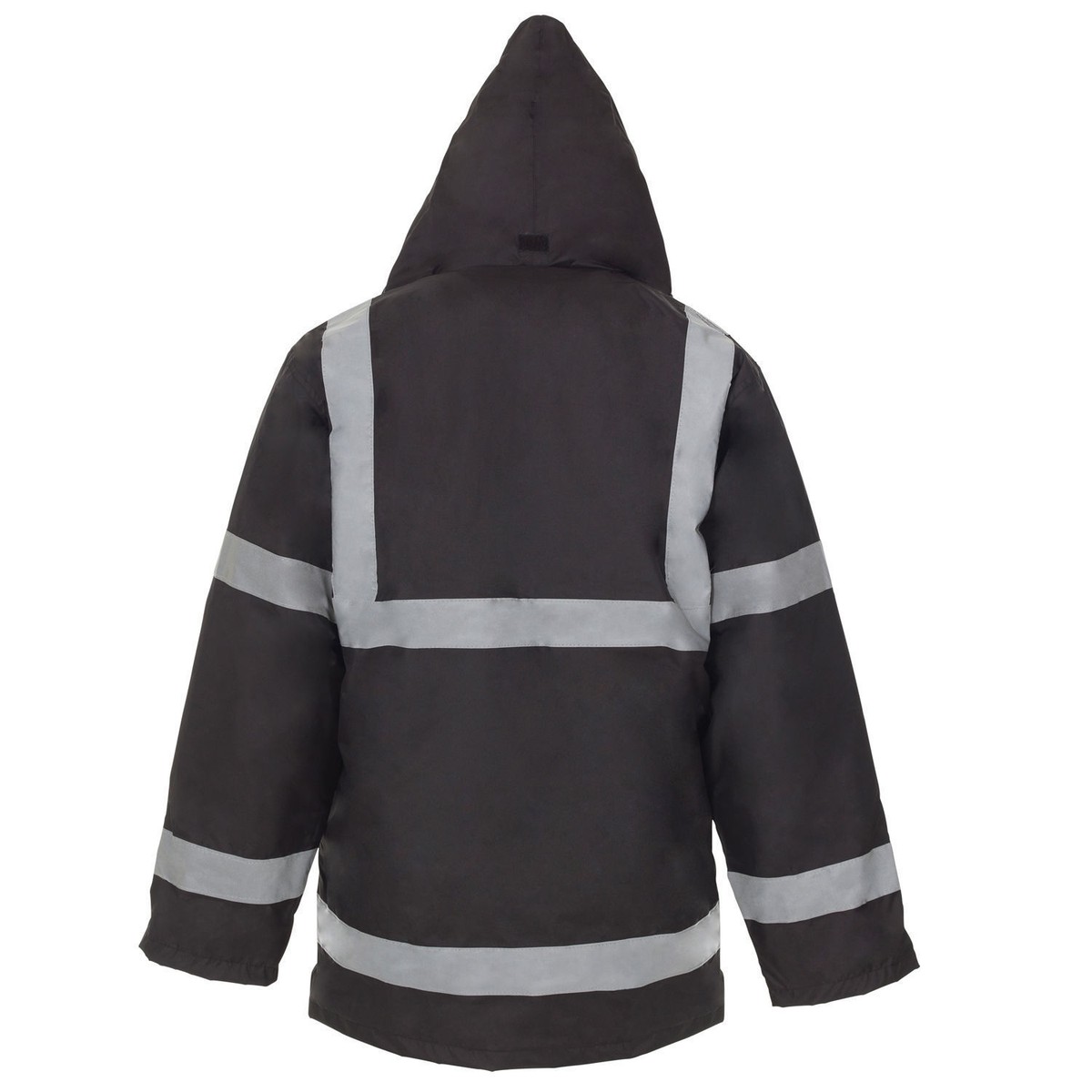 Hi Viz Vis Security Work Contractors Jacket Waterproof Hooded