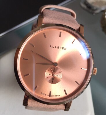 Ladies Genuine LARS LARSEN Designer Watch sapphire Llarsen 144RMR3-RPOWDER18