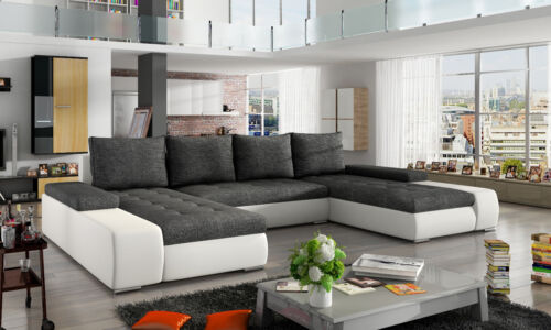 Wohnlandschaft Wohnzimmer Leder Sofa Couch Polster Sitz Ecksofa Garnitur Sofort - Bild 1 von 3
