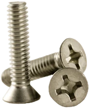 #6-32 x 3/4" Flat Phillips 82Deg Machine Screws, UNC, 18-8 Stainless, FT, 250 Pk