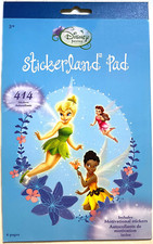 DISNEY TINKERBELL FAIRIES STICKERLAND PAD With 414 STICKERS