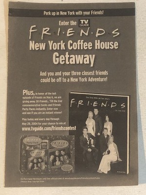 Friends Tv Series Jennifer Anniston Matthew Perry Vintage Print Ad Tpa33