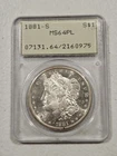 1881-S Morgan Silver Dollar PCGS MS64PL Old Rattler Holder Proof Like