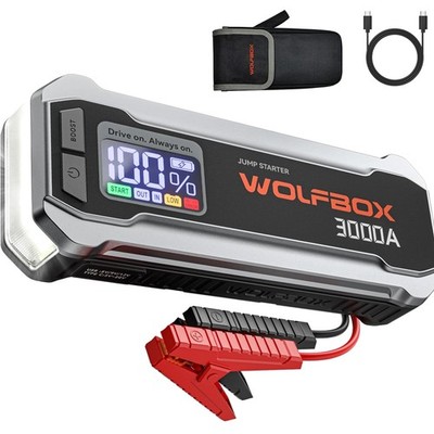 3000A Jump Starter,12V Car Battery Jump Starter with 65W Quick Charger,LED Di...
