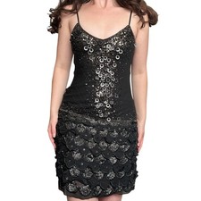 Sue Wong Nocturne Vintage 90 s Silk Dress Silk Slip Mini Dress Beaded Fairy Prom