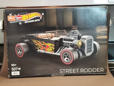 Mega Hot Wheels Building Set STREET RODDER REDLINE - NEW Sealed Black w/ Flames