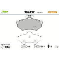 Valeo BremsbelÄGe Satz Vorne Passend FüR Seat Arosa Cordoba Ibiza Toledo Vw Golf