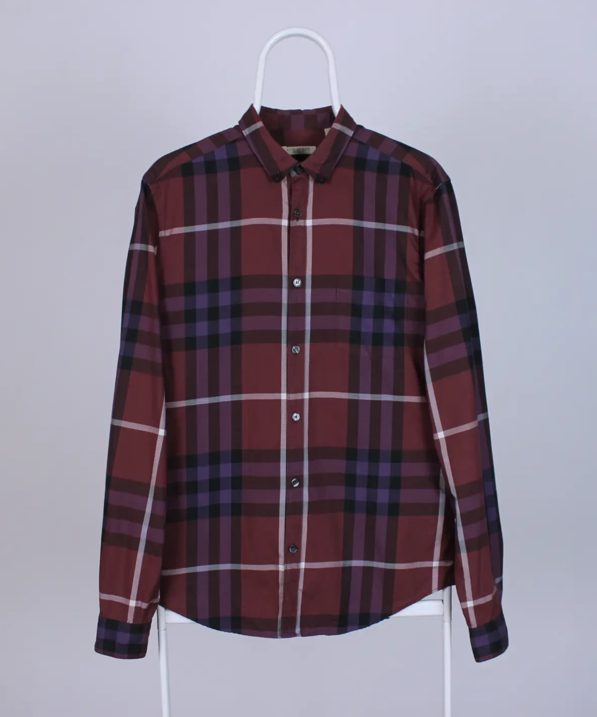 Burberry vintage button-up shirt in red and purple M cotton