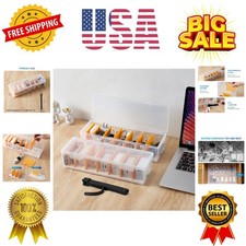 2 Pack Cable Organizer Storage Box with 16 Cable Ties, Clear Phone Charger Or...