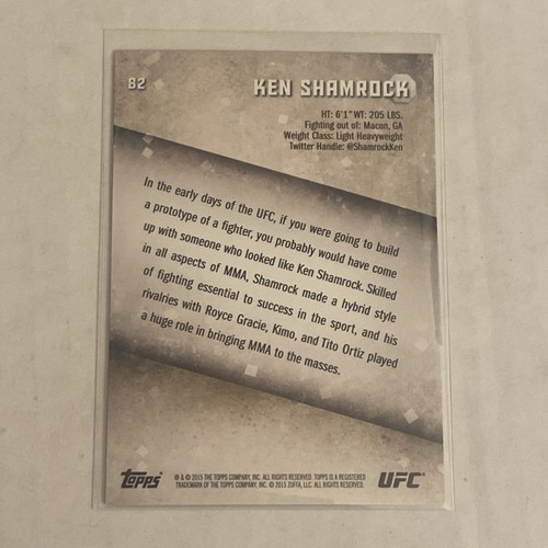 2015 Topps UFC Knockout Ken Shamrock Gold Parallel #30/99 - Bild 2 von 2