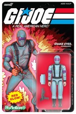 Super7 - G.I. Joe - ReAction  Wv6 - Snake Eyes  Red Glow  Crystal Poison   New T