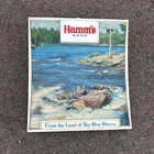 Vintage Hamm’s Beer Sign “ From The Land Of Sky Blue Waters” Easel Back