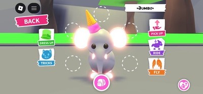 Adopt Me! Neon Luminous Elephant Ride Fly Virtual Pet