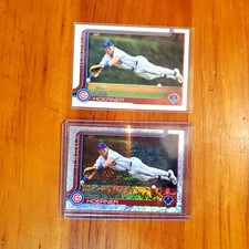 2025 Topps Series 1 Silver Sandglitter SP Foil Nico HOERNER #38 +Base Sharp Pair