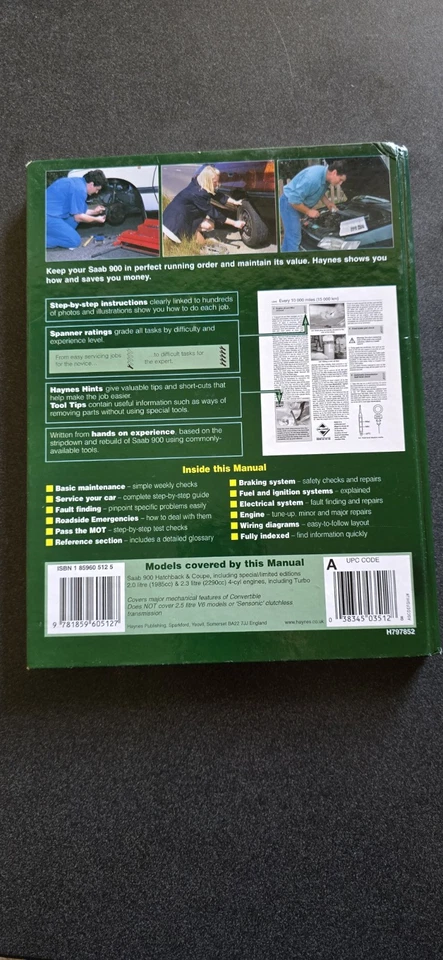 Manual de servicio y reparación de registro L a R Haynes 3512 Saab 900 1993-1998  Foto 2 de 4