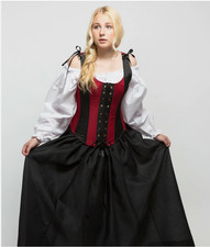 Pirate Costume Gown Medieval Dress Renaissance Faire Wench Bodice NEW-2XL