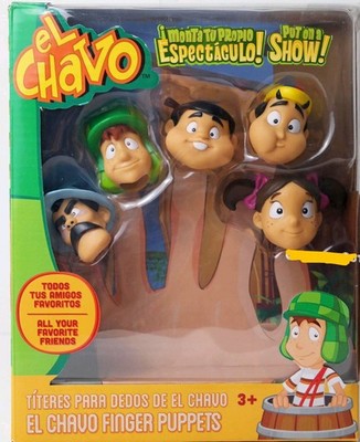 El Chavo Character Figurines Finger Puppets Set Ñoño, Popis, Kiko, Don Ramon 