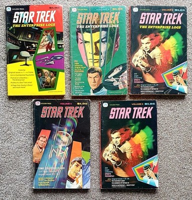 Star Trek - The Enterprise Logs - Set 5 Golden Press 1976 ( Gold Key Whitman )