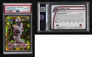 2024 Bowman U Chrome Sapphire Edition Yellow /75 Carnell Tate #39 PSA 10 GEM MT