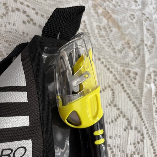 Tabata Pro Black Series TUSA Visio Tri-Ex Adult Snorkel Only W/ Bag NWOT No Mask - Picture 3 of 11